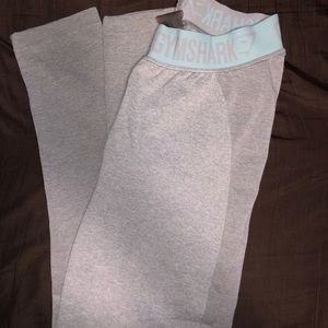 Gymshark FlexLeggings LightGreyMarl/PaleTurquoise
